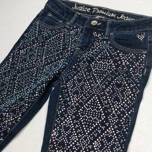 PREMIUM GIRLS JUSTICE BEJEWELED SKINNY JEANS (GIRLS) 10/24x26 💎